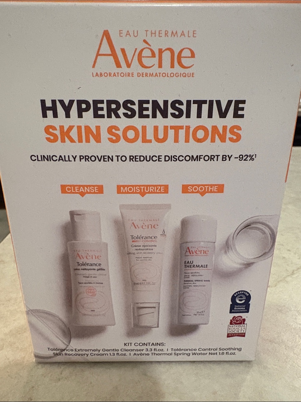Avène Hypersensitive Skin Solutions Moisturizer Kit - White & Orange